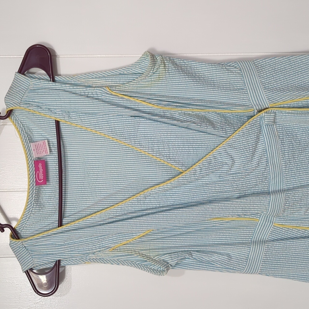 EUC Poppagallo Blue and White Stripe Dress - Picture 2 of 7